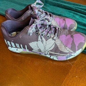 NOBULL Women's Floral Purple Athletic Shoes- gently used
